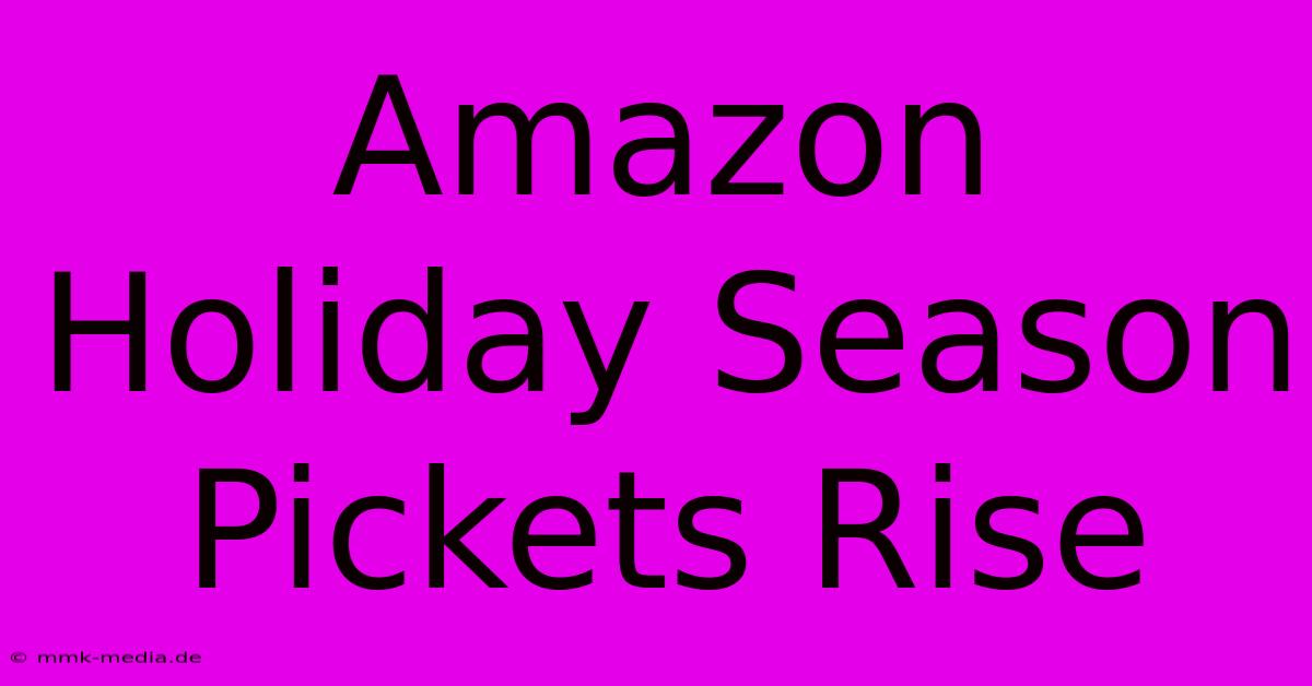 Amazon Holiday Season Pickets Rise