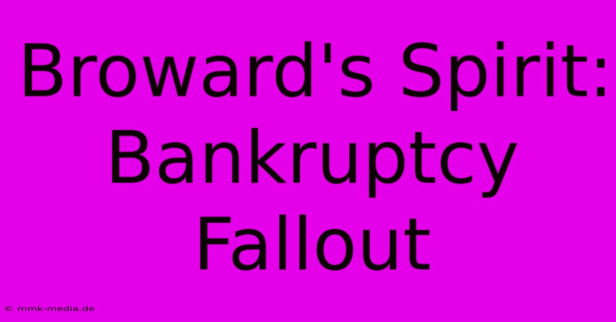 Broward's Spirit: Bankruptcy Fallout