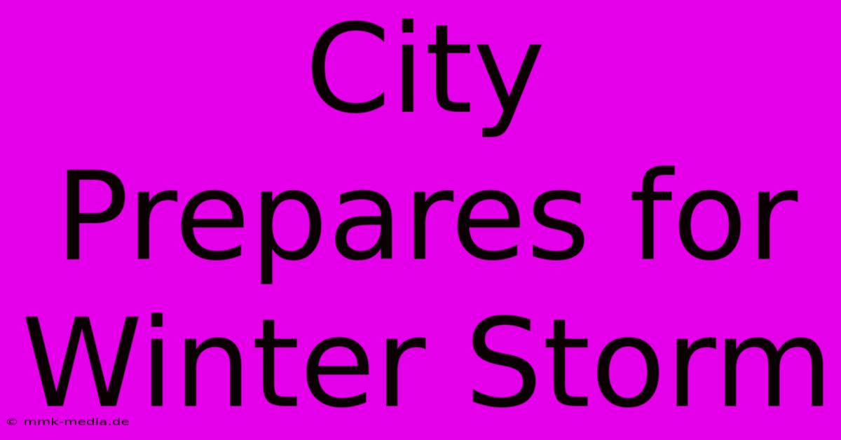 City Prepares For Winter Storm