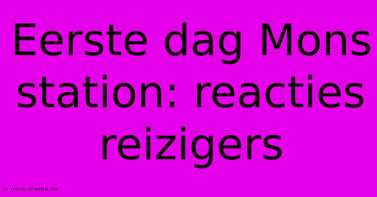 Eerste Dag Mons Station: Reacties Reizigers