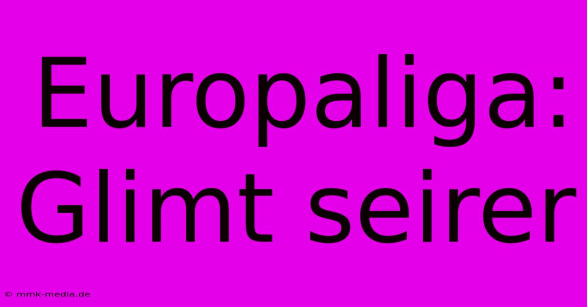 Europaliga: Glimt Seirer