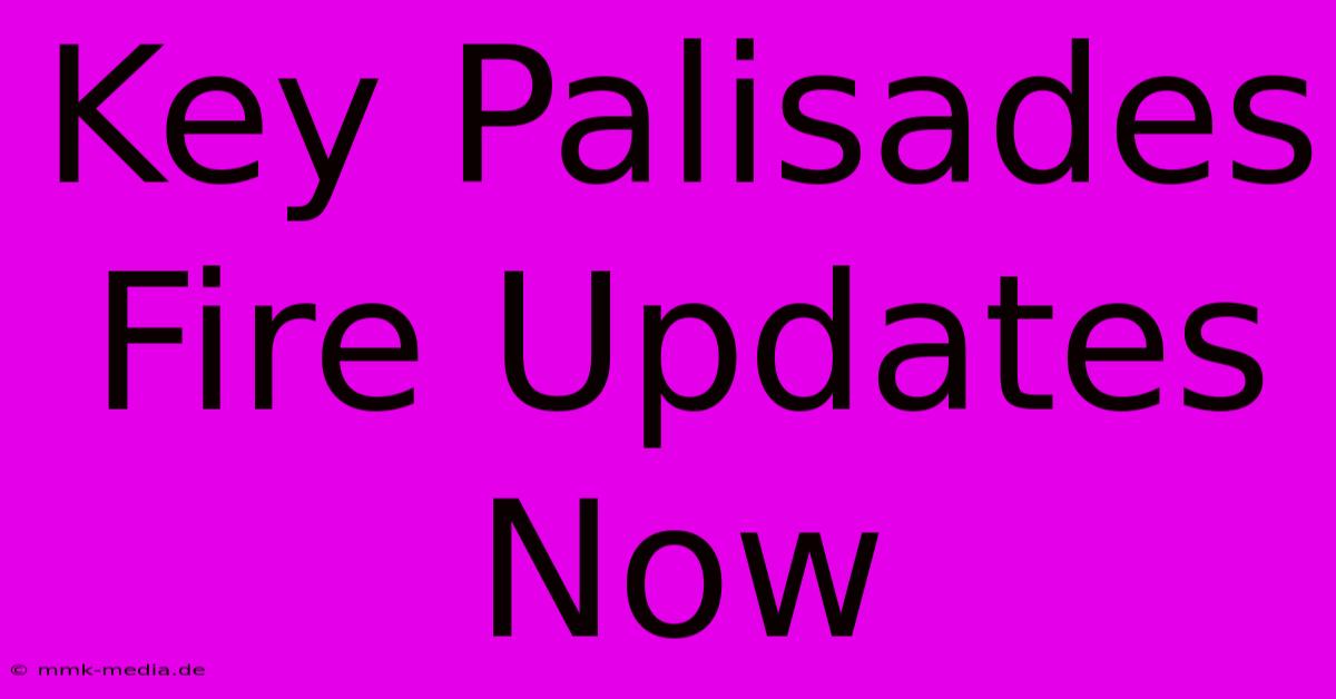 Key Palisades Fire Updates Now