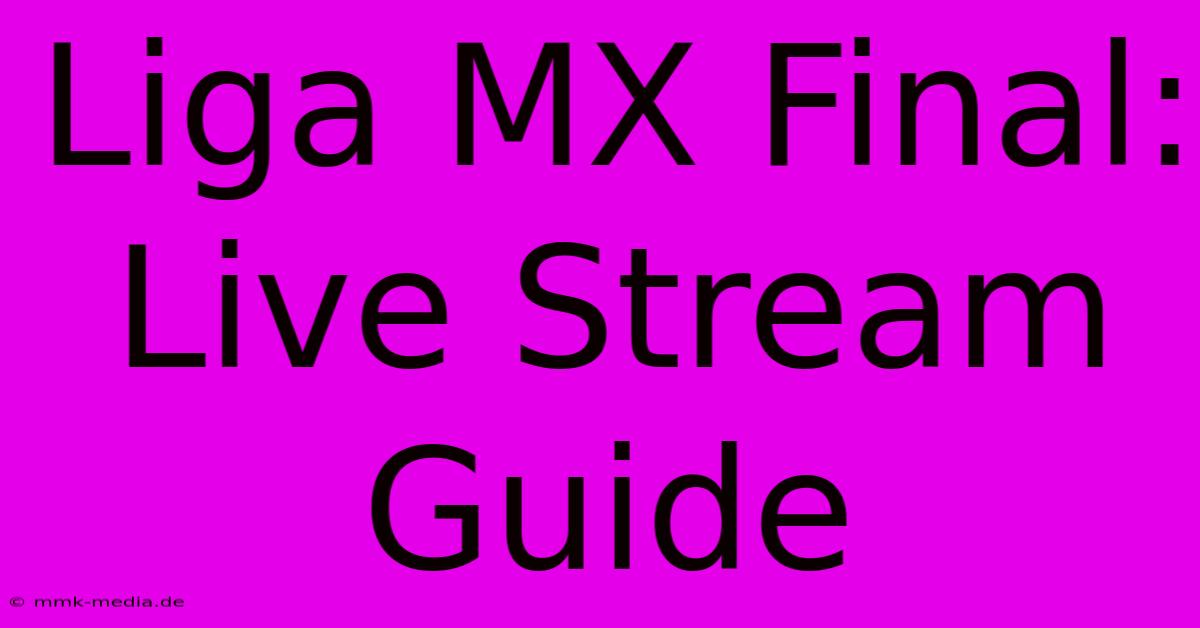 Liga MX Final: Live Stream Guide