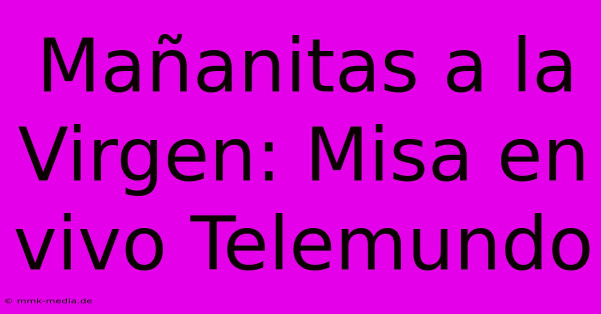 Mañanitas A La Virgen: Misa En Vivo Telemundo