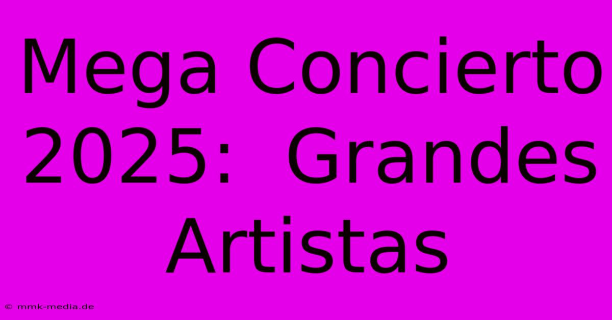 Mega Concierto 2025:  Grandes Artistas