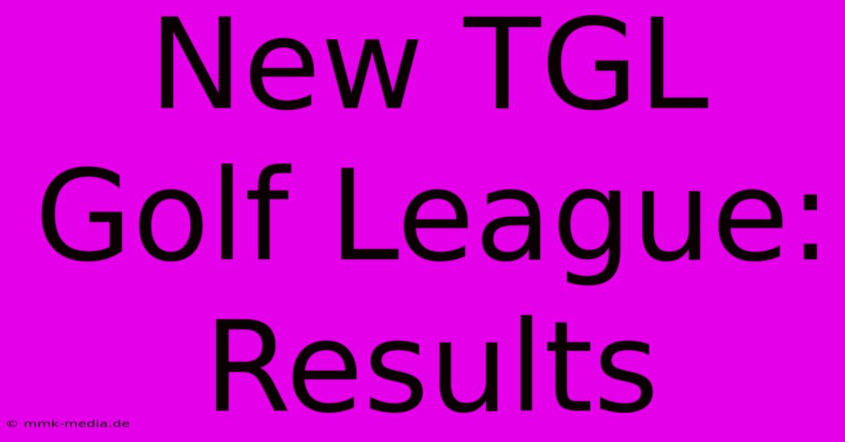 New TGL Golf League: Results