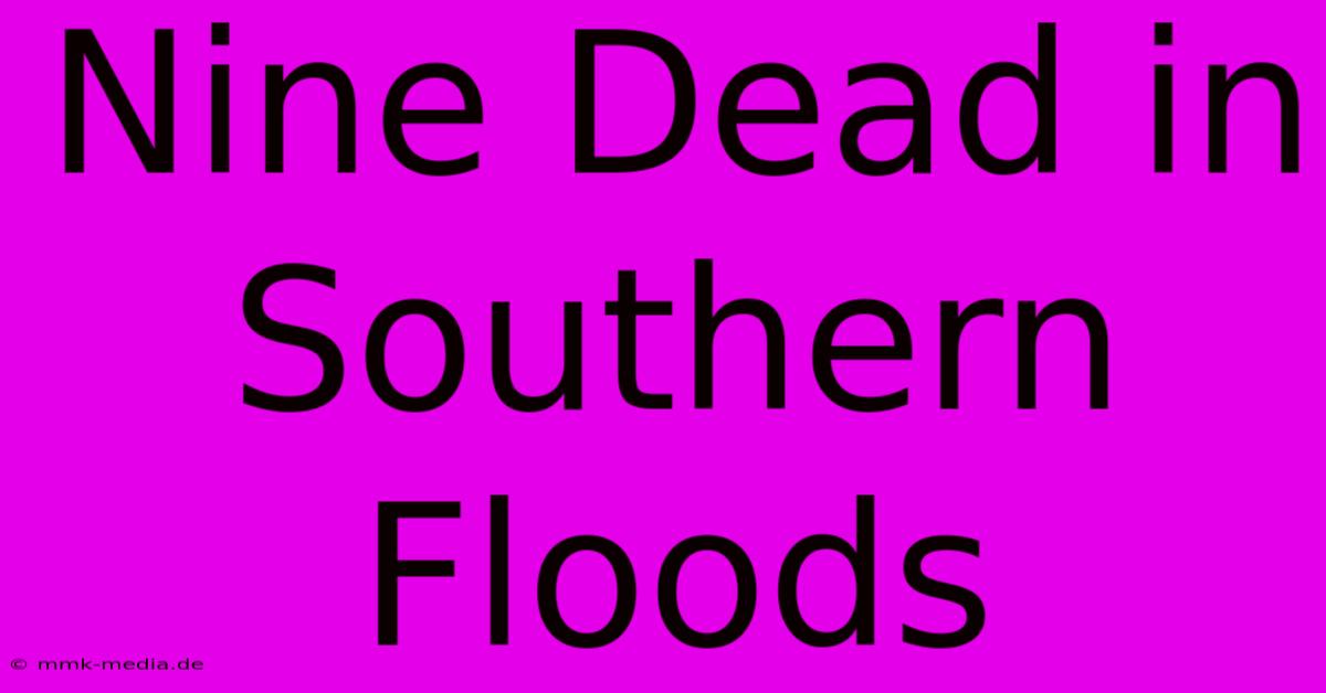 Nine Dead In Southern Floods