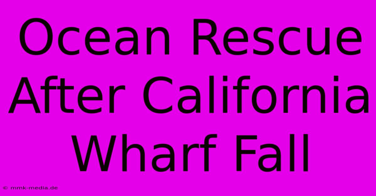 Ocean Rescue After California Wharf Fall