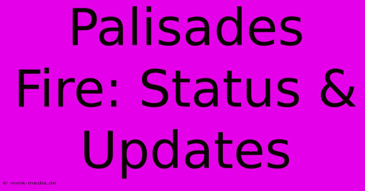 Palisades Fire: Status & Updates