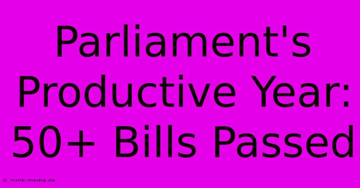 Parliament's Productive Year: 50+ Bills Passed