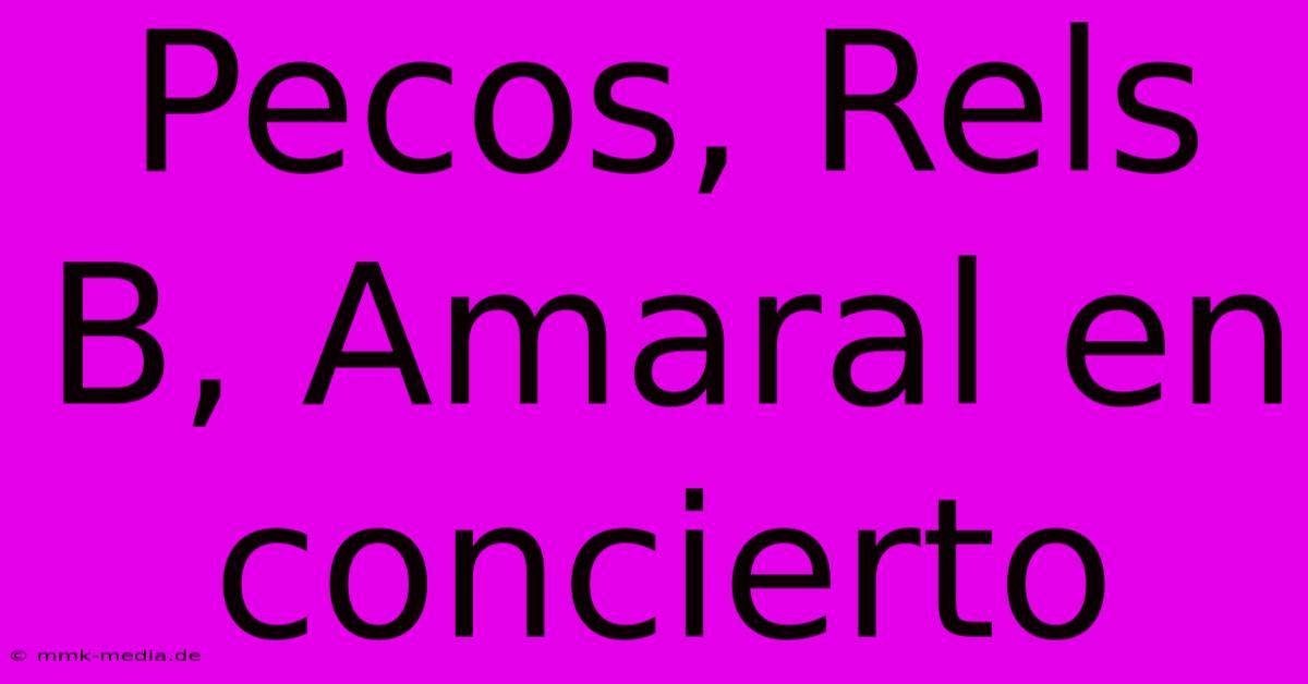 Pecos, Rels B, Amaral En Concierto