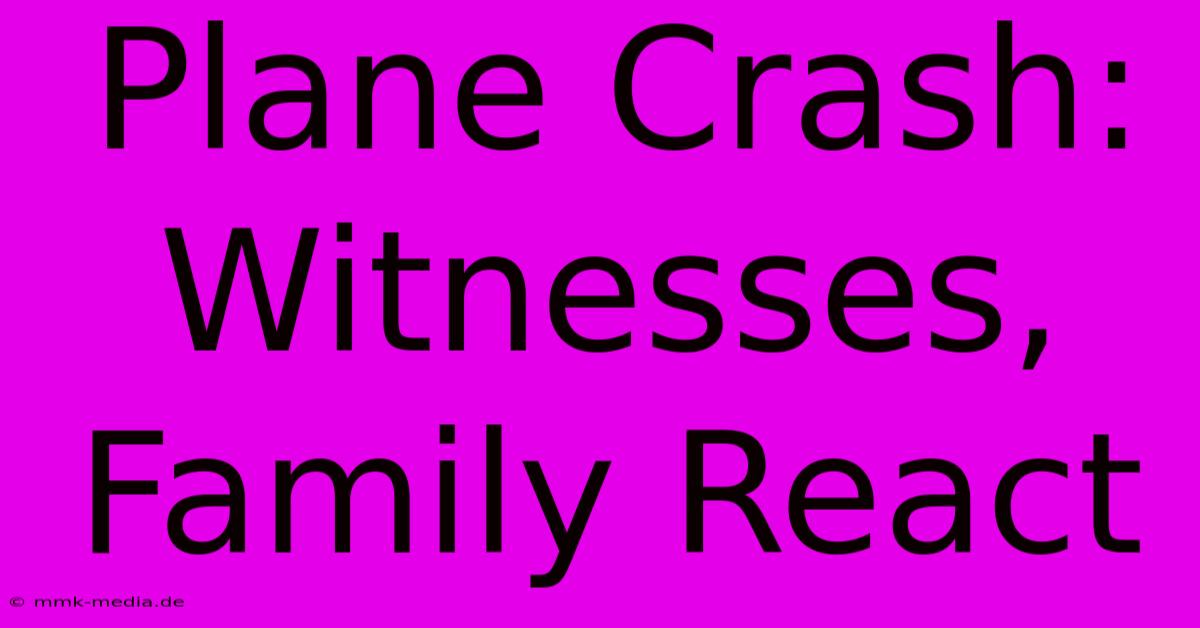 Plane Crash: Witnesses, Family React