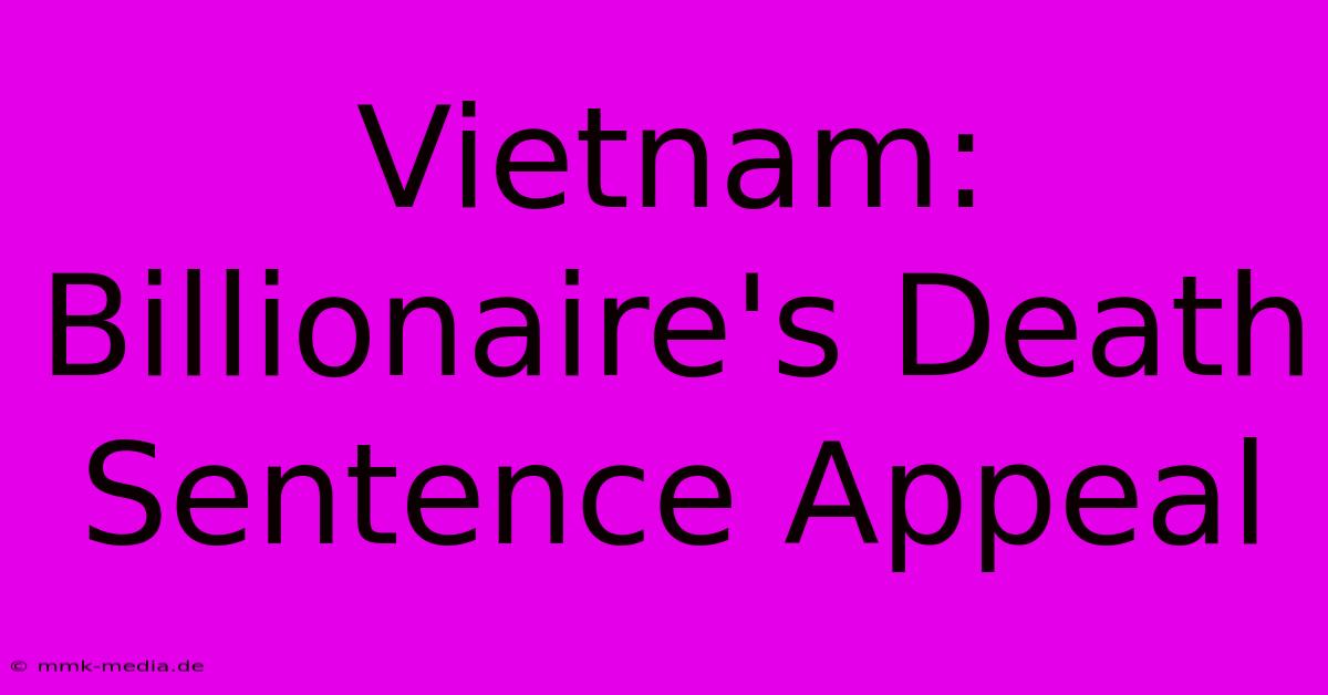 Vietnam: Billionaire's Death Sentence Appeal